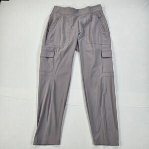 Athleta Mid Rise Chelsea Cargo Beige Performance Pants Women's Size‎ 8